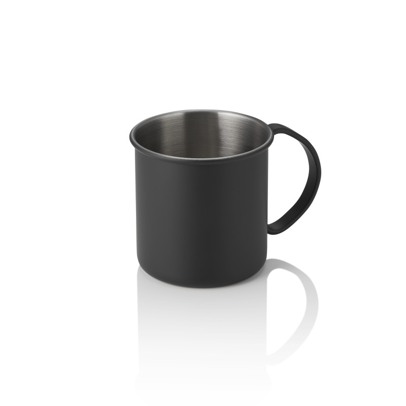 Moscow Mule NOCTURN, 0,45 l, Ø 9 cm, hauteur 9 cm, noir mat, acier inoxydable chrome nickel 18/8 - Was Germany