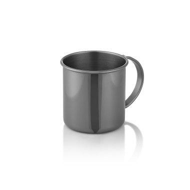 Moscow Mule NOCTURN, 0,45 l, Ø 9 cm, hauteur 9 cm, métal gun, acier inoxydable chromé 18/8 - Was Germany