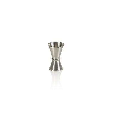Jigger, Ø 4,5 cm, hauteur 7 cm, 1,5/3 cl, acier chromé nickel - Was Germany