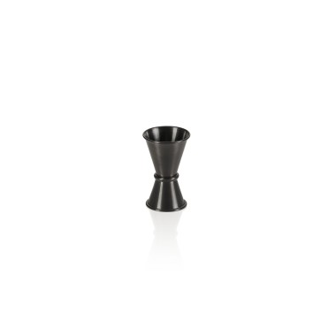 Jigger, Ø 4,5 cm, hauteur 7 cm, 1,5/3 cl, noir, acier inoxydable chrome nickel, revêtement PVD - Was Germany