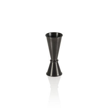 Jigger, Ø 4,5 cm, hauteur 11,5 cm, 2,5/5 cl, noir, acier chromé nickel, revêtement PVD - Was Germany