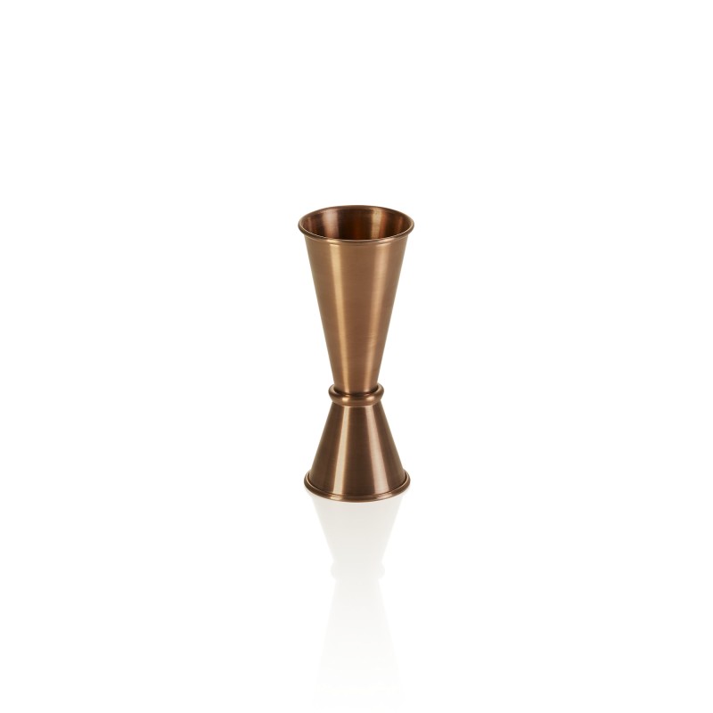 Jigger, Ø 4,5 cm, hauteur 11,5 cm, 2,5/5 cl, bronze, acier inoxydable chromé, revêtement PVD - Was Germany