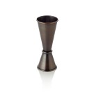 Mètre-barre, Ø 4,5 cm, hauteur 11,5 cm, 2,5/5 cl, antique, acier chrome nickel, revêtu de PVD - Was Germany