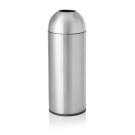Poubelle, Ø 30 cm, hauteur 81 cm, argent, en acier inox chrome-nickel, plastique - Was Germany