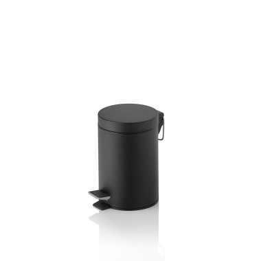 Poubelle à pédale avec insert en plastique, Ø 17 cm, 3 l, métal revêtu en poudre, fibre de polyester - Was Germany
