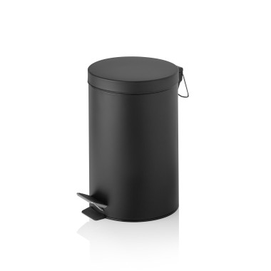 Poubelle à pédale avec insert en plastique, Ø 29 cm, 20 l, métal laqué, fibre de polyester - Was Germany