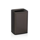 Poubelle, 32 x 26,5 x 48 cm, noire, acier chrome nickel, plastique - Was Germany