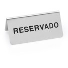 Lot panneaux "Reservado", 10 x 5 x 5 cm, Lot 12 , en acier nickel chrome - Was Germany