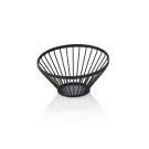 Panier à buffet, Ø 15 cm, hauteur 7,5 cm, noir, en métal, revêtement en poudre - Was Germany