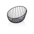 Panier à buffet, Ø 16 cm, hauteur 9,5 cm, noir, peinture en poudre, métal - Was Germany