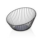 Panier à buffet, Ø 25 cm, hauteur 14 cm, noir, laqué en poudre, métal - Was Germany