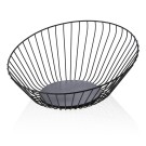 Panier à buffet, Ø 33 cm, hauteur 13,5 cm, noir, métal traité en poudre - Was Germany