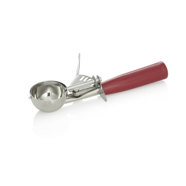 Portionneuse, 20,5 cm, Ø 5 cm, manche rouge, acier inoxydable chrome nickel 18/8, polypropylène - Was Germany