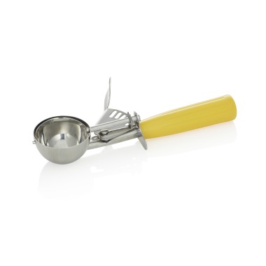 Portionneuse, 21 cm, Ø 5,5 cm, poignée jaune, acier chrome-nickel 18/8, polypropylène - Was Germany