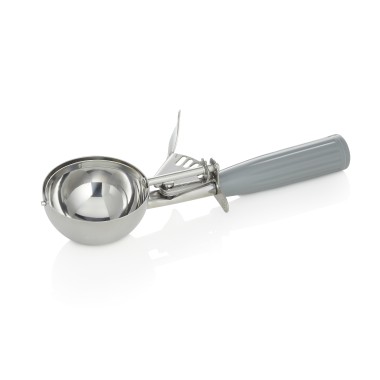 Portioneuse, 23 cm, Ø 7 cm, poignée grise, acier chrome nickel 18/8, polypropylène - Was Germany