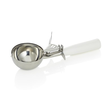Portionneuse 23 cm, Ø 7,6 cm, poignée blanche, acier chrome nickel 18/8, polypropylène - Was Germany