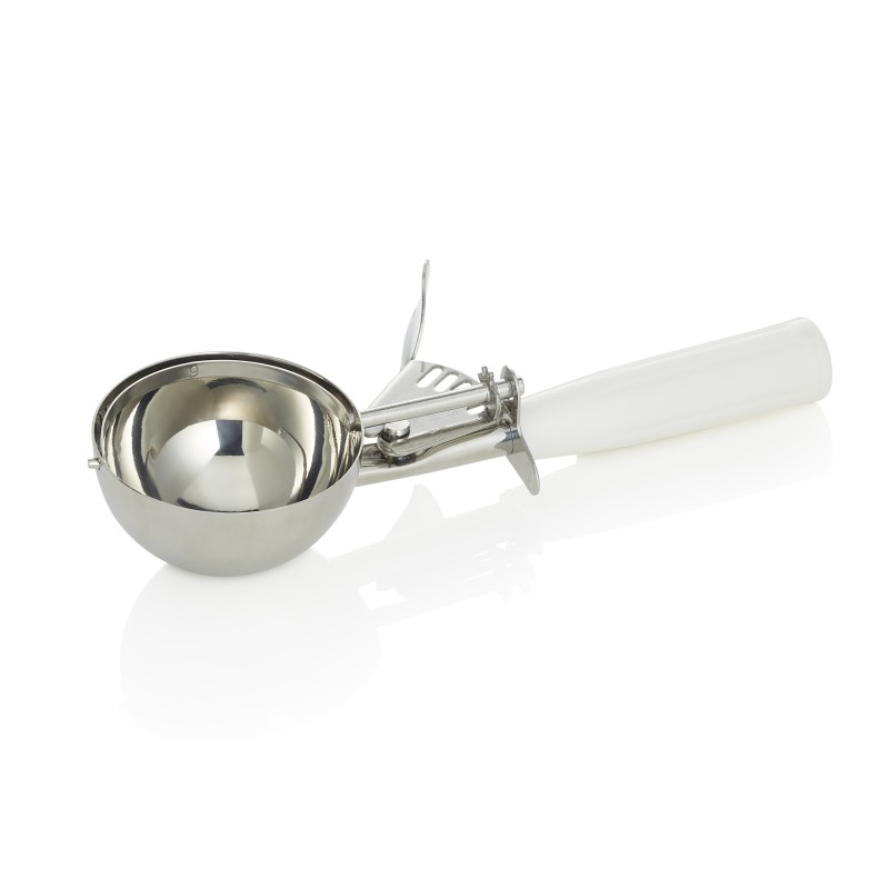 Portionneuse 23 cm, Ø 7,6 cm, poignée blanche, acier chrome nickel 18/8, polypropylène - Was Germany