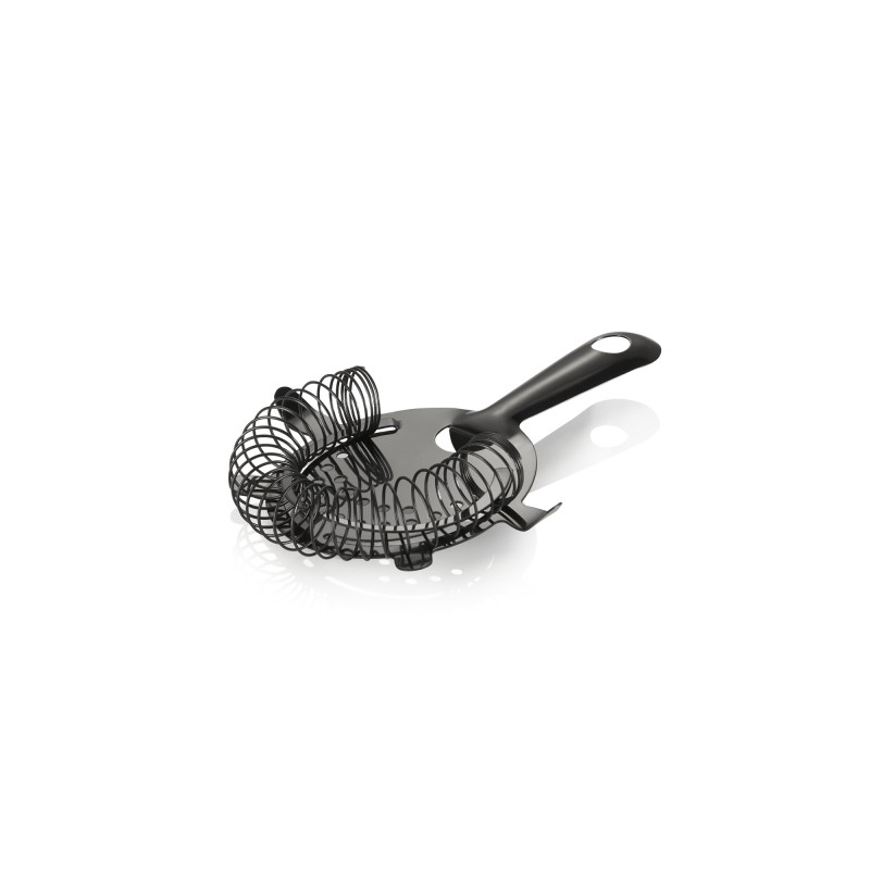 Passoire à bar, Ø 8 cm, 15 cm, noire, acier chromé nickel, revêtement PVD - Was Germany
