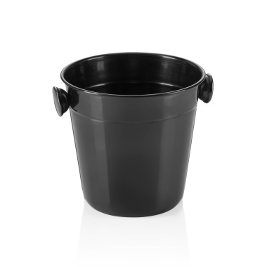 Mini seau à glace, Ø 11 cm, hauteur 11 cm, 0,5 l, PVD noir, acier inoxydable nickel chrome - Was Germany