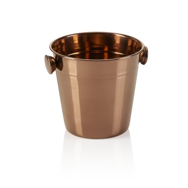 Mini seau à glace, Ø 11 cm, hauteur 11 cm, 0,5 l, PVD bronze, acier inoxydable chrome nickel - Was Germany