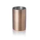 Rafraîchisseur de bouteille, Ø 12 cm, hauteur 19 cm, bronze, double paroi, acier chrome nickel, revêtement PVD - Was Germany