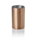 Rafraîchisseur de bouteille, Ø 12 cm, hauteur 19 cm, or titane, double paroi, acier chrome-nickel, revêtement PVD - Was Germany