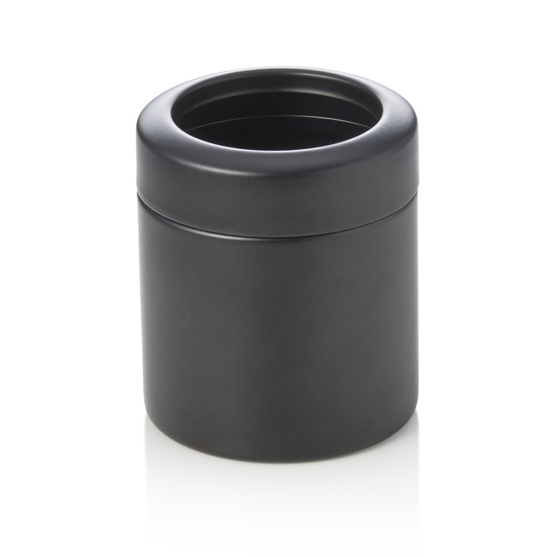 Bac à restes de table, 700 ml, Ø 10 cm, noir en peinture époxy, acier chromé nickel 18/10 - Was Germany