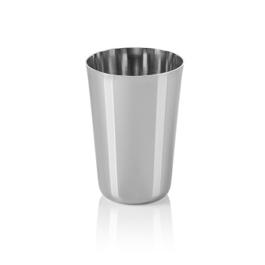 Lot tasses, 0,4 l, Ø 8 cm, hauteur 11,5 cm, Lot 4 pcs, acier inoxydable chromé - Was Germany