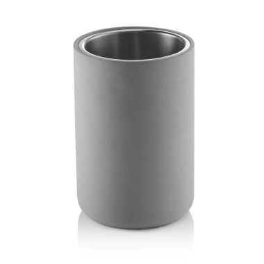 Rafraîchisseur de bouteille, Ø 13 cm, hauteur 20 cm, béton, double paroi, acier inoxydable chromé 18/10 - Was Germany