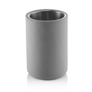 Rafraîchisseur de bouteille, Ø 13 cm, hauteur 20 cm, béton, double paroi, acier inoxydable chromé 18/10 - Was Germany