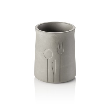 Range-couverts Mare, Ø 11 cm, hauteur 14,5 cm, béton, Éthylène-vinyle acétate - Was Germany
