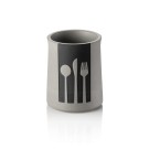 Range-couverts Nero, Ø 11 cm, hauteur 14,5 cm, noir, béton, éthylène-vinyle acétate - Was Germany