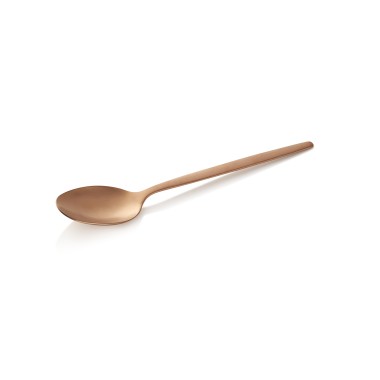 Cuillère à dessert ALEX BRONZE, avec revêtement PVD mat en bronze, 16 cm, Lot 12 , acier chrome-nickel 18/10 - Was Germany