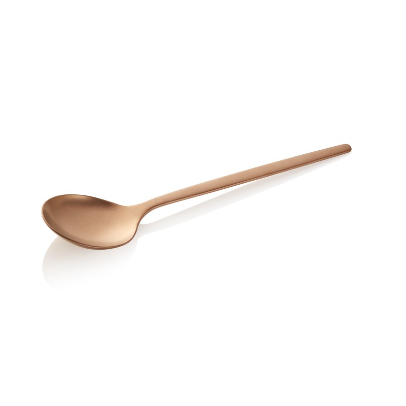 Cuillère à soupe ALEX CHAMPAGNE, avec revêtement PVD mat en bronze, 18 cm, Lot 12 pcs, en acier chrome-nickel - Was Germany