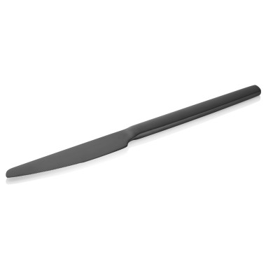 Couteau de table ALEX NOIR, avec revêtement PVD mat noir, 23 cm, Lot 12 pcs, acier chromé 13/0 - Was Germany