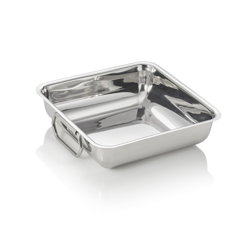 Rôtissoire/plateau, 25 x 25 x 7 cm, en acier inox chrome nickel - Was Germany