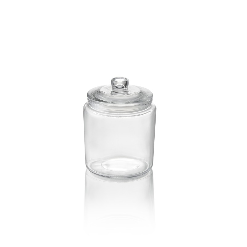 Bocal de stockage, 1 l, Ø 12 cm, hauteur 15 cm, en verre, polyéthylène - Was Germany