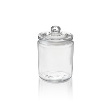 Bocal de stockage, 2 l, Ø 15 cm, hauteur 21 cm, en verre, polyéthylène - Was Germany