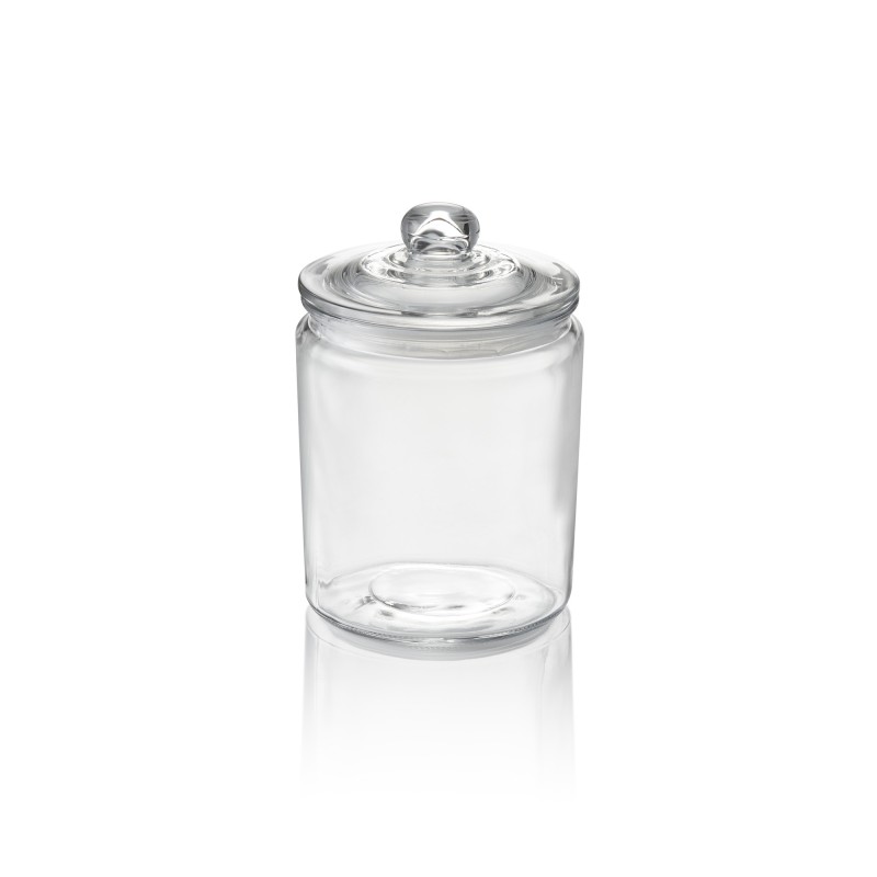 Bocal de stockage, 2 l, Ø 15 cm, hauteur 21 cm, en verre, polyéthylène - Was Germany