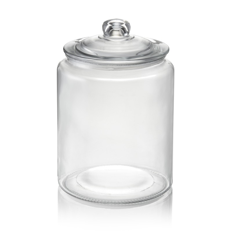 Bocal de stockage, 6 l, Ø 20 cm, hauteur 29 cm, en verre, polyéthylène - Was Germany
