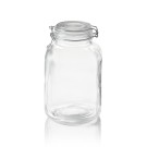 Bocal à provisions XL, 3 l, Ø 9 cm, hauteur 24 cm, en verre, inox, silicone - Was Germany