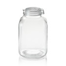 Bocal à provisions XL, 5 l, Ø 9 cm, hauteur 28,5 cm, verre, acier inoxydable, silicone - Was Germany