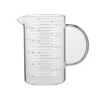 Gobelet gradué, Ø 10 cm, 1,0 l, avec échelle de 50 ml, en verre borosilicate - Was Germany