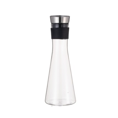 Carafe, 1,0 l, Ø 7 cm, verre borosilicate, acier inoxydable, silicone - Was Germany