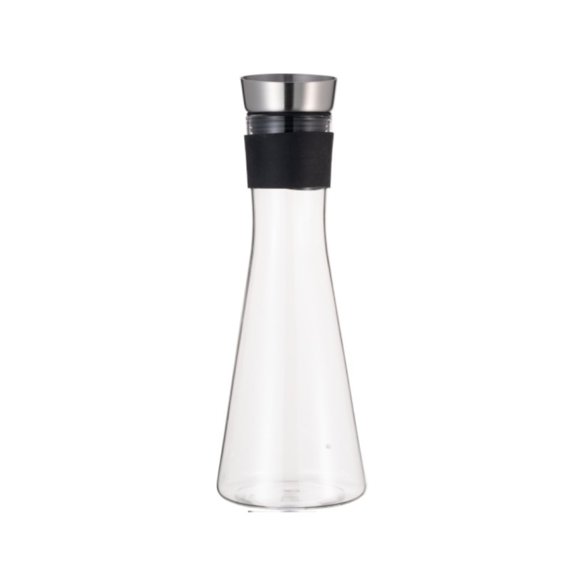 Carafe, 1,0 l, Ø 7 cm, verre borosilicate, acier inoxydable, silicone - Was Germany