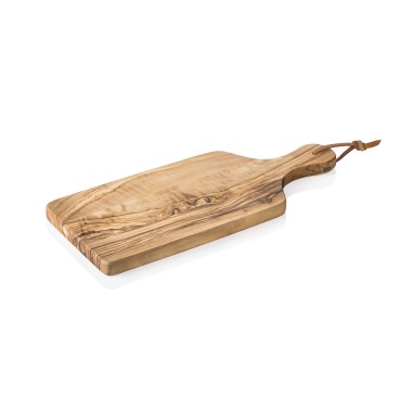 Planche de service avec poignée en bois d’olivier PURE, 27 x 13 cm - Was Germany
