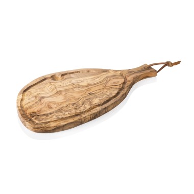 Planche de service avec poignée PURE OLIVE, 50 x 23 cm, en bois d’olivier - Was Germany