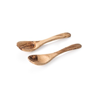 Lot couverts à salade PURE OLIVE, 27 cm, Lot 2 , en bois d'olivier - Was Germany