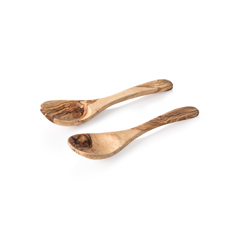 Lot couverts à salade PURE OLIVE, 27 cm, Lot 2 , en bois d'olivier - Was Germany