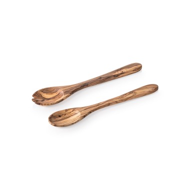 Lot couverts à salade PURE OLIVE, 30 cm, lot de 2 pcs, bois d'olivier - Was Germany
